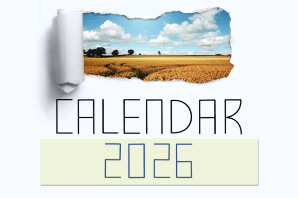 Calendar 2026: A Minimalist Display Typeface