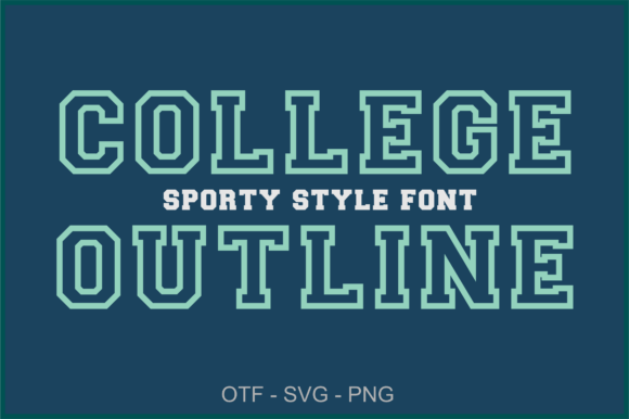 College Outline Font: A Bold Varsity Typeface for Modern Design
