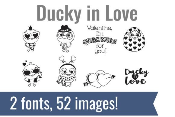 Ducky in Love: Unlock Endless Creativity with Two Perfectly Coordinated Fonts