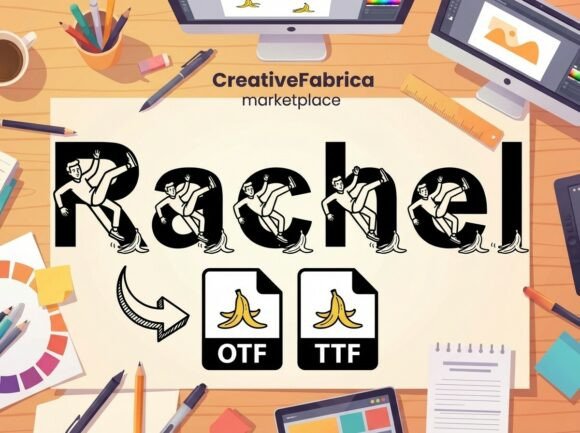 Rachel and Rachel: The Slip-Up Banana Display Font