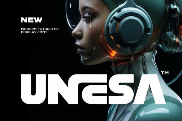 Unesa: Your Futuristic Font for Bold Design Statements