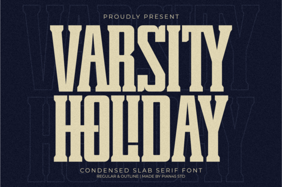 Varsity Holiday: A Bold Vintage Typeface for Western Design